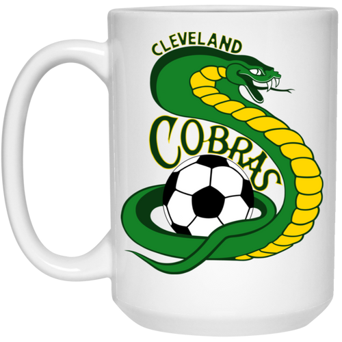 Cleveland Cobras Mug 15oz White Glossy Ceramic ASL Soccer