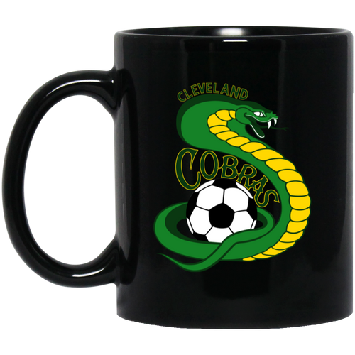 Cleveland Cobras ASL Mug 11oz Black Glossy Ceramic American Soccer League Team