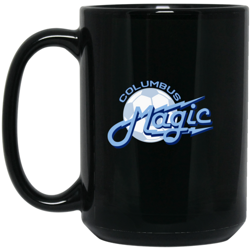 Columbus Magic Mug 15 oz. Black Glossy Ceramic ASL Soccer