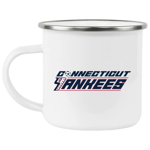 Connecticut Yankees Camping Mug 12oz Enamel ASL Soccer