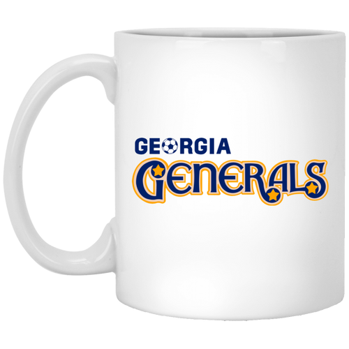 Georgia Generals Mug 11oz Glossy Ceramic ASL Soccer color White