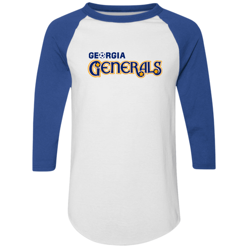 Georgia Generals Raglan Shirt Colorblock ASL Soccer color White/Royal Blue