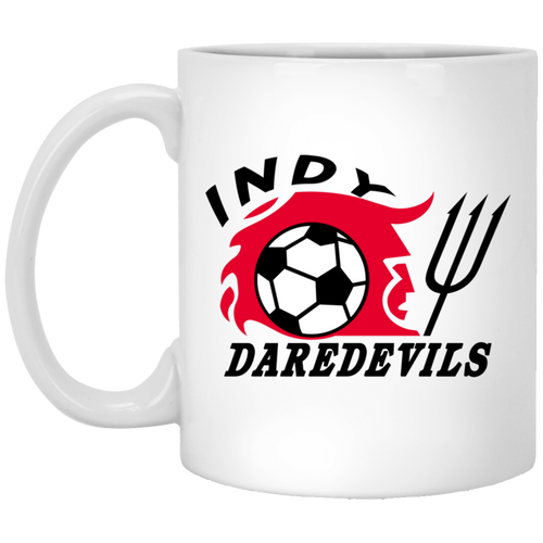 Indianapolis Daredevils Mug 11oz Glossy Ceramic ASL Soccer color White