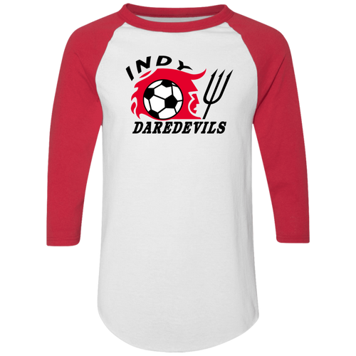 Indianapolis Daredevils Raglan Shirt Colorblock ASL Soccer color White/Red