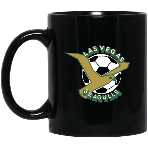 Las Vegas Seagulls Mug 11oz Black Glossy Ceramic ASL Soccer