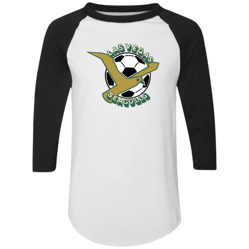 Las Vegas Seagulls Raglan Shirt Colorblock ASL Soccer color White/Black
