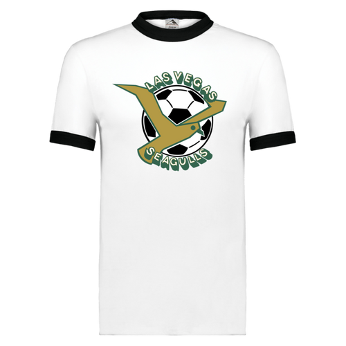 Las Vegas Seagulls Ringer T-shirt ASL Soccer color White/Black
