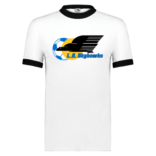 Los Angeles Skyhawks Ringer T-shirt ASL Soccer color White/Black