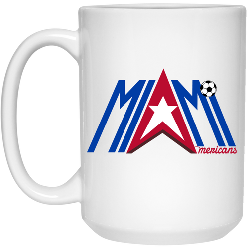 Miami Americans Mug 15oz White Glossy Ceramic ASL Soccer color White