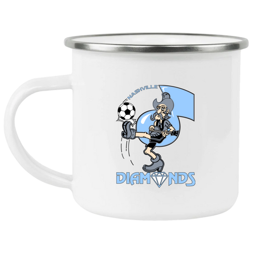 Nashville Diamonds Camping Mug 12 oz. Enamel ASL Soccer