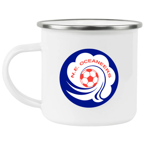 New England Oceaneers Camping Mug 12 oz. Enamel ASL Soccer