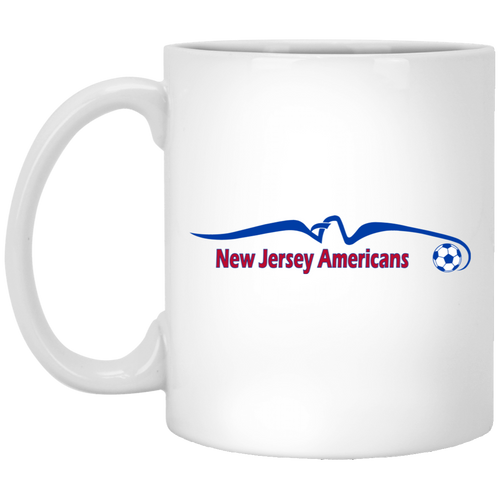 New Jersey Americans Mug 11 oz. White Glossy Ceramic ASL Soccer
