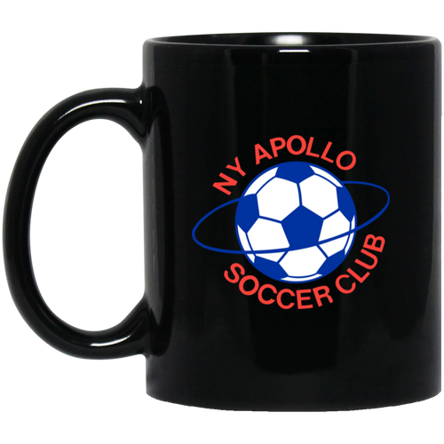 New York Apollo Mug 11 oz. Black Glossy Ceramic ASL Soccer