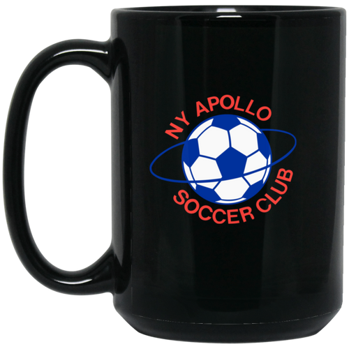 New York Apollo Mug 15 oz. Black Glossy Ceramic ASL Soccer
