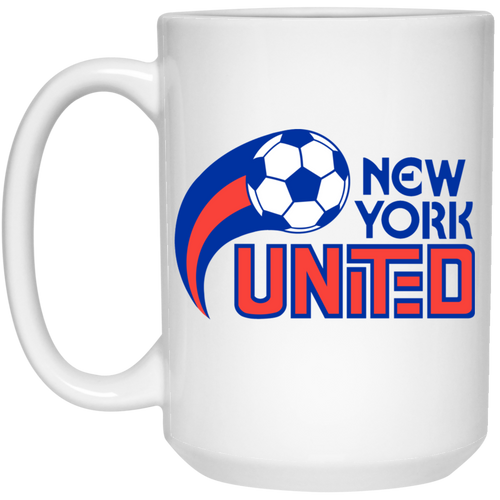 New York United Mug 15 oz. White Glossy Ceramic ASL Soccer