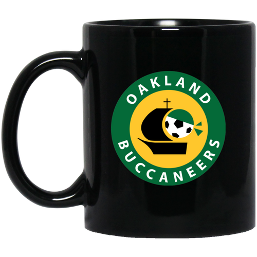 Oakland Buccaneers Mug 11 oz. Black Glossy Ceramic ASL Soccer