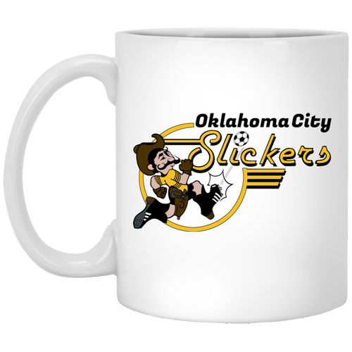 Oklahoma City Slickers Mug 11 oz. White Glossy Ceramic ASL Soccer