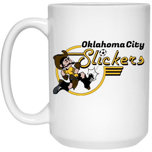 Oklahoma City Slickers Mug 15 oz. White Glossy Ceramic ASL Soccer