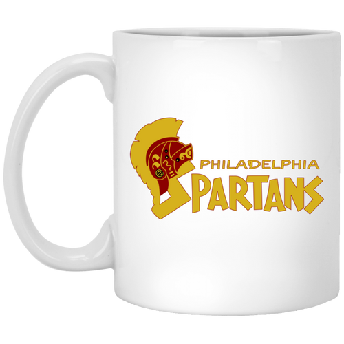 Philadelphia Spartans Mug 11 oz. White Glossy Ceramic ASL Soccer