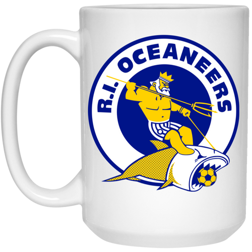 Rhode Island Oceaneers Mug 15 oz. White Glossy Ceramic ASL Soccer