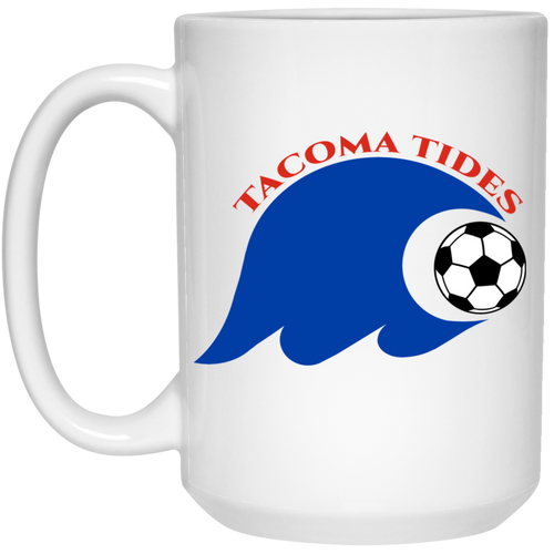 Tacoma Tides Mug 15 oz. White Glossy Ceramic ASL Soccer