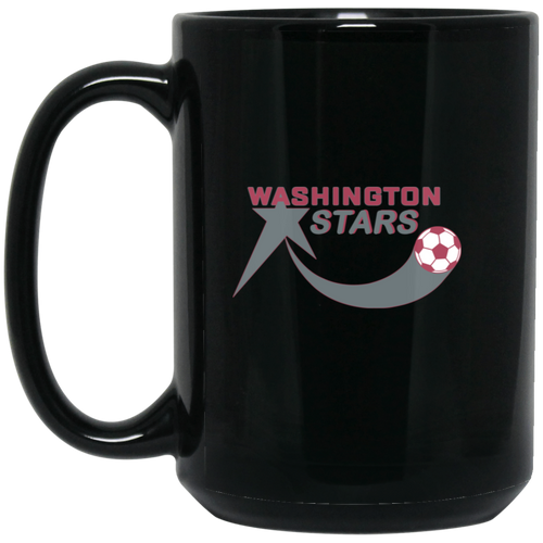 Washington Stars Mug 15 oz. Black Glossy Ceramic ASL Soccer