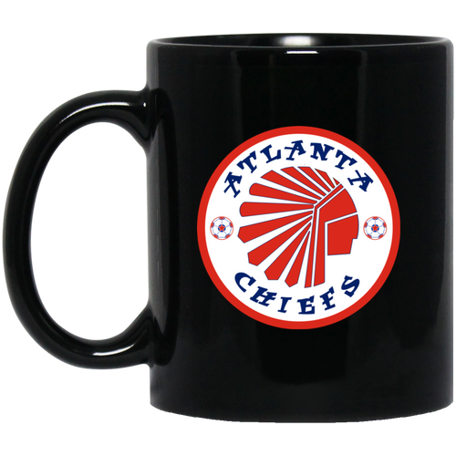 Atlanta Chiefs Mug 11 oz. Black Glossy Ceramic NASL Soccer