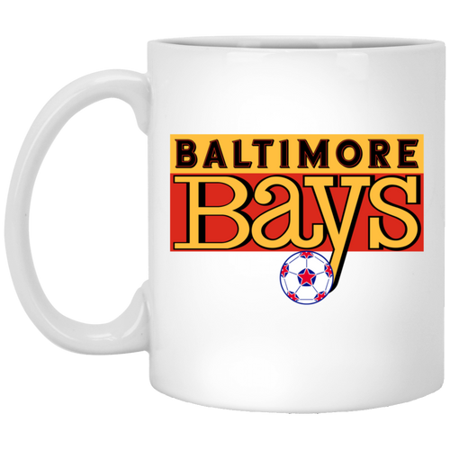 Baltimore Bays Mug 11 oz. White Glossy Ceramic NASL Soccer