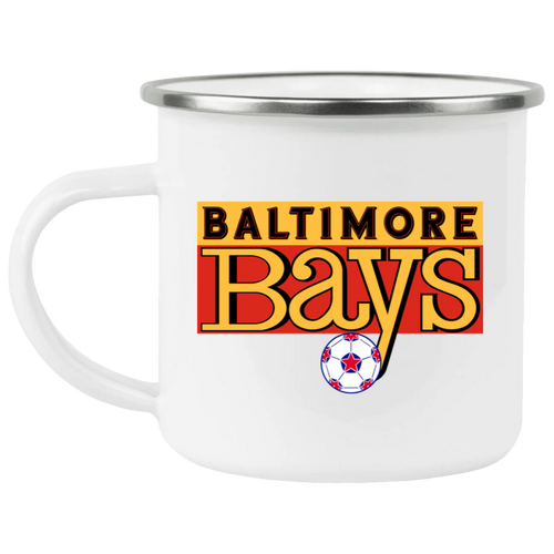 Baltimore Bays Camping Mug 12 oz. Enamel NASL Soccer color White