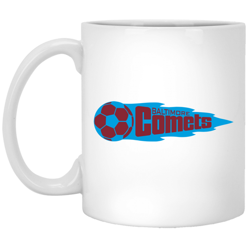 Baltimore Comets Mug 11 oz. White Glossy Ceramic NASL Soccer