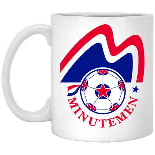Boston Minutemen Mug 11 oz. White Glossy Ceramic NASL Soccer color White
