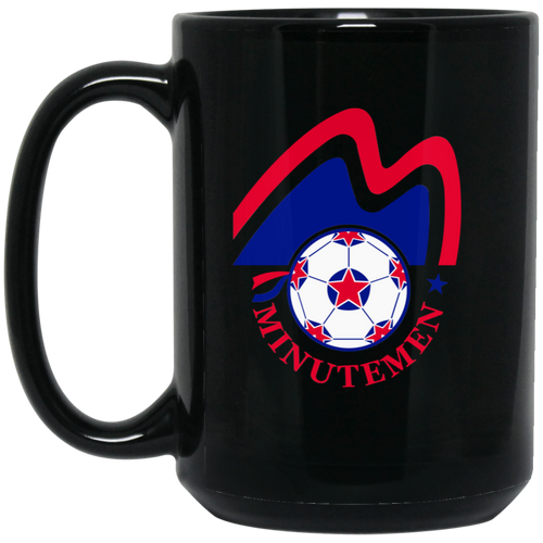 Boston Minutemen Mug 15 oz. Black Glossy Ceramic NASL Soccer