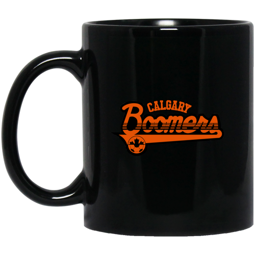 Calgary Boomers Mug 11 oz. Black Glossy Ceramic NASL Soccer