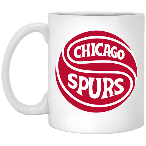Chicago Spurs Mug 11 oz. White Glossy Ceramic NASL Soccer color White