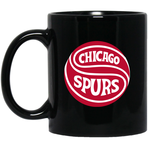 Chicago Spurs Mug 11 oz. Black Glossy Ceramic NASL Soccer