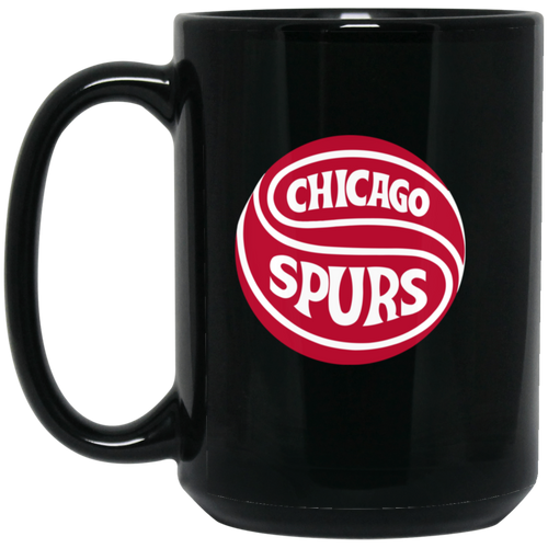 Chicago Spurs Mug 15 oz. Black Glossy Ceramic NASL Soccer