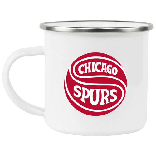 Chicago Spurs Camping Mug 12 oz. Enamel NASL Soccer color White