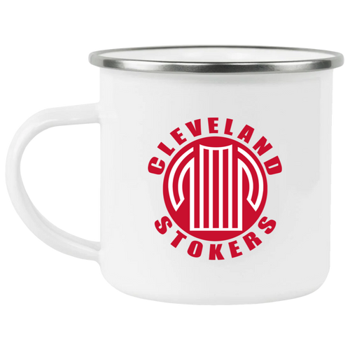 Cleveland Stokers Camping Mug 12 oz. Enamel NASL Soccer color White