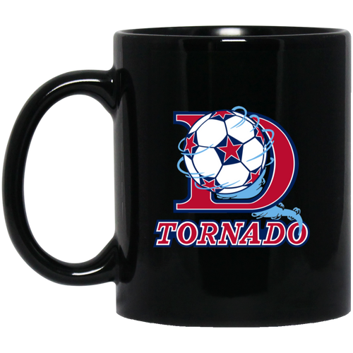 Dallas Tornado Mug 11 oz. Black Glossy Ceramic NASL Soccer