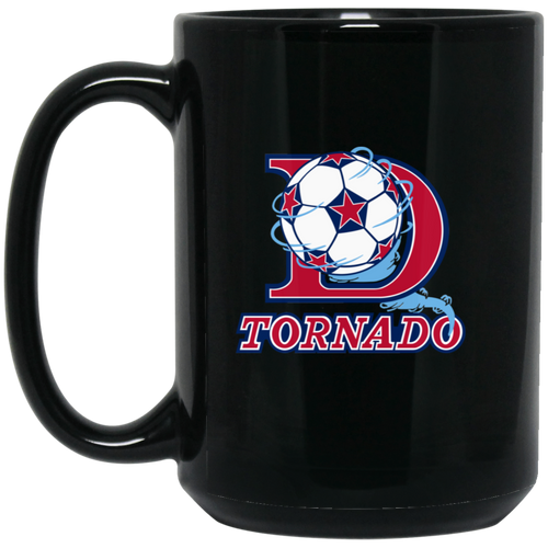 Dallas Tornado Mug 15 oz. Black Glossy Ceramic NASL Soccer