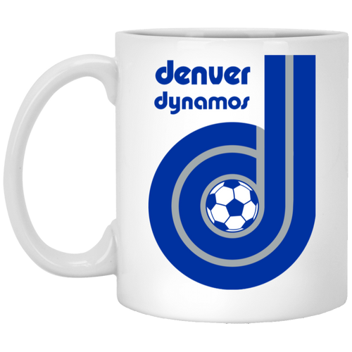 Denver Dynamos Mug 11 oz. Glossy Ceramic NASL Soccer color White