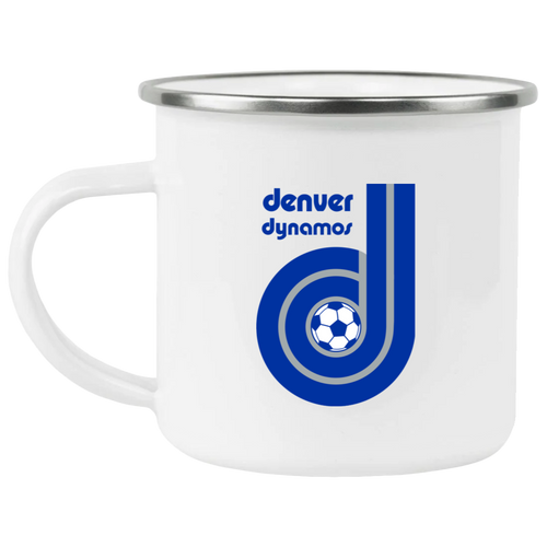 Denver Dynamos Camping Mug 12 oz. Enamel NASL Soccer color White
