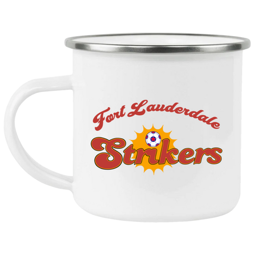 Fort Lauderdale Strikers Camping Mug 12 oz. Enamel NASL Soccer color White