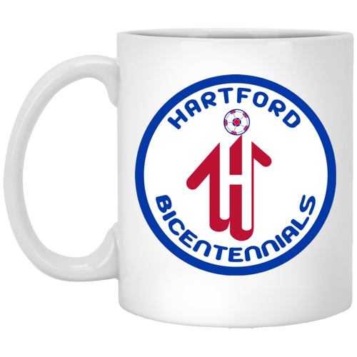 Hartford Bicentennials Mug 11 oz. White Glossy Ceramic NASL Soccer
