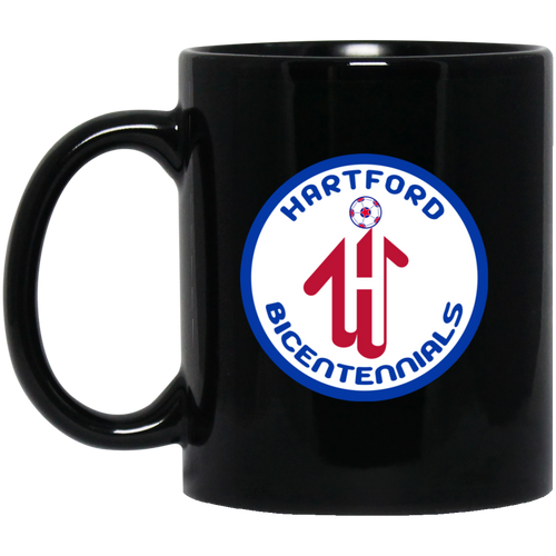Hartford Bicentennials Mug 11 oz. Black Glossy Ceramic NASL Soccer