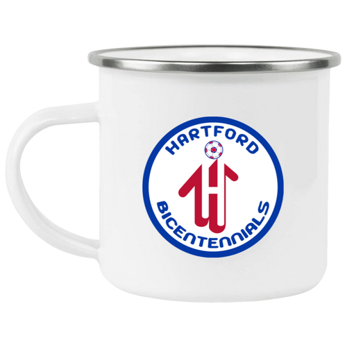 Hartford Bicentennials Camping Mug 12 oz. Enamel NASL Soccer color White