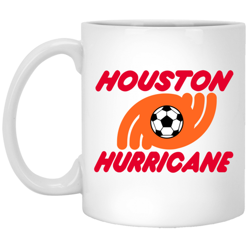 Houston Hurricane Mug 11 oz. Glossy Ceramic NASL Soccer color White