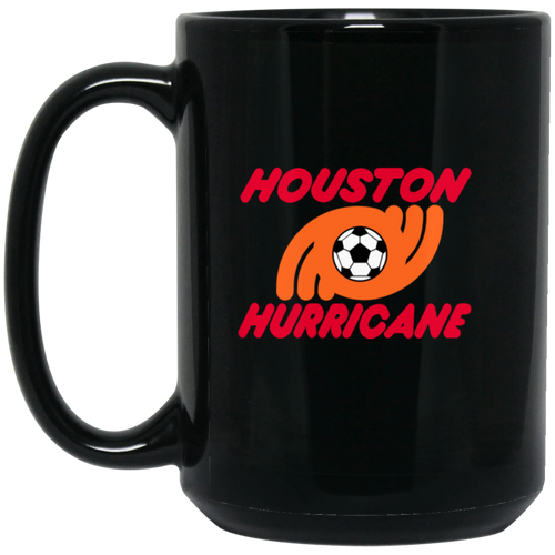 Houston Hurricane Mug 15 oz. Black Glossy Ceramic NASL Soccer