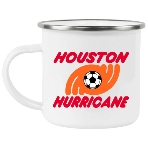 Houston Hurricane Camping Mug 12 oz. Enamel NASL Soccer color White