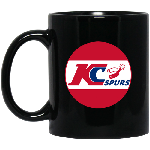 Kansas City Spurs Mug 11 oz. Black Glossy Ceramic NASL Soccer